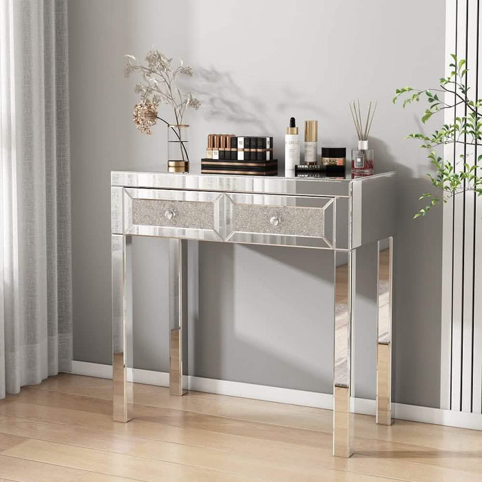 Mirror Desk Dresser with 2 Drawers by DailySale