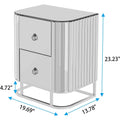 Mirrored Accent Table with 2 Drawers and Stainless Steel Frame by DailySale