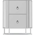 Mirrored Accent Table with 2 Drawers and Stainless Steel Frame by DailySale