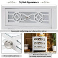 Mirrored Carved Pattern Modern Gold Finish Bedroom Nightstand by DailySale