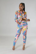 Misha Legging Set - Peach by Fasheabe