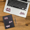 Mississippi State University Bulldogs 6-Piece Decal Sticker Set, 5x6 Inch Sheet, Gift for football fans for any hard surfaces around home, automotive, personal items by Fielders Choice
