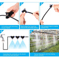 Misting Cooling System 65.6Ft Hose Line + 23 T-Joint Nozzles Water Sprayer by DailySale