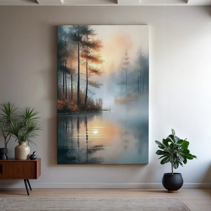 Misty Lake Wall Art by Tailored Canvases