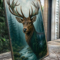 Misty Stag Double Exposure Wall Art by Tailored Canvases
