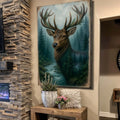 Misty Stag Double Exposure Wall Art by Tailored Canvases