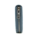 Miu Miu Blue Croco Embossed Leather Zip Around Wallet #3728 by Bolt Boutique
