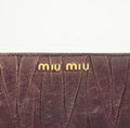 Miu Miu Front Logo Matelasse Leather Red Wallet #3997 by Bolt Boutique