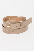 Enamel Buckle Faux Leather Belt by Boutique 23