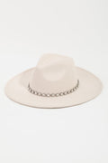 Crystal Rhinestone Strap Fedora Hat by Boutique 23