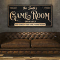 Personalized Game Room Sign by Tailored Canvases