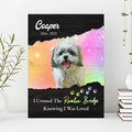 Pet Memorial Sign I Crossed The Rainbow Bridge II by Tailored Canvases