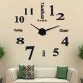 Modern Acrylic Wall Clock Digital Brushed Steel by DailySale