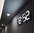 Modern Digital 3D White LED Wall Clock Alarm Clock by DailySale