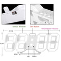 Modern Digital 3D White LED Wall Clock Alarm Clock by DailySale