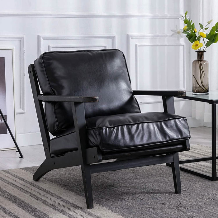 Modern Faux Leather Accent Chair by DailySale