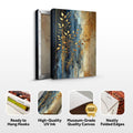 Modern Gold Leaves Wall Art by Tailored Canvases