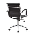Modern Medium Back Executive Office Chair - Black by DailySale