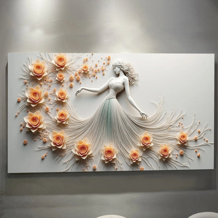 Modern Minimalist Woman Dance Wall Art by Tailored Canvases