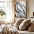 Modern Monochrome Waves Abstract Wall Art by Tailored Canvases