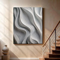 Modern Monochrome Waves Abstract Wall Art by Tailored Canvases
