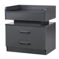 Modern Night Stand with LED Lights and Charging Station by DailySale