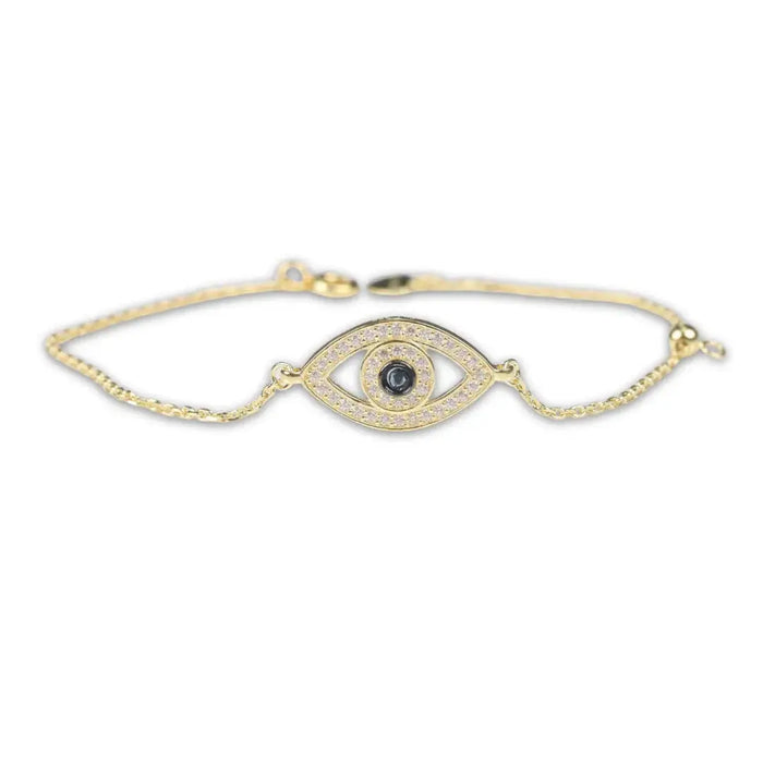 Modern Sapphire Evil Eye Bracelet by Fine Color Jewels