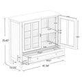 Modern Storage Cabinet with Metal Handles by DailySale