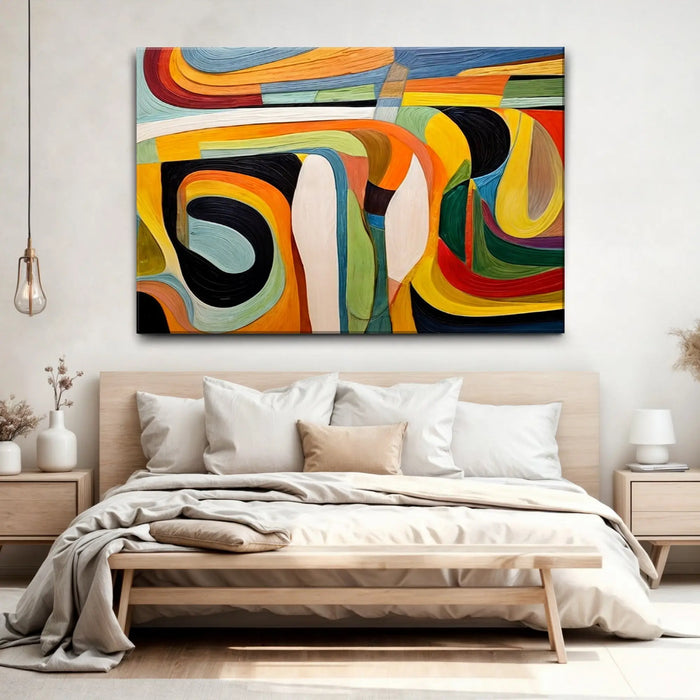 Modern Vibrant Abstract Wall Art by Tailored Canvases