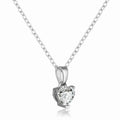Moissanite Heart Necklace by Fine Color Jewels