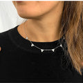 Moissanite Layering Necklace by Fine Color Jewels