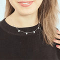 Moissanite Layering Necklace by Fine Color Jewels