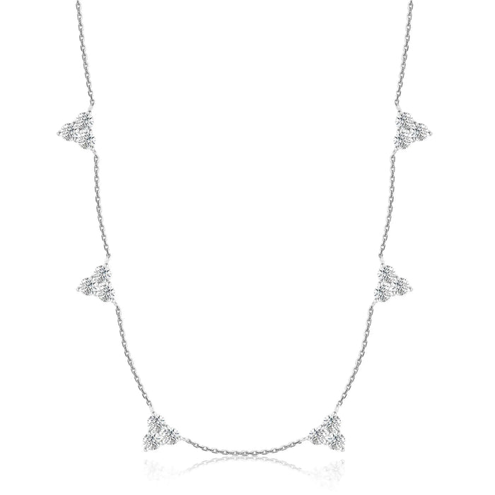 Moissanite Layering Necklace by Fine Color Jewels