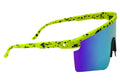 Glassy Mojave Polarized Sunglasses - Lime/Blue Mirror by Swell-O-Phonic