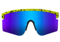 Glassy Mojave Polarized Sunglasses - Lime/Blue Mirror by Swell-O-Phonic