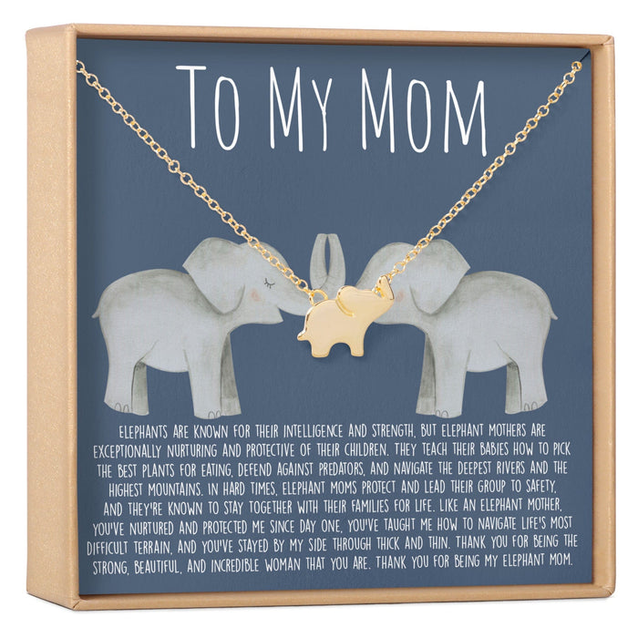 Mom Elephant Pendant Necklace by Dear Ava