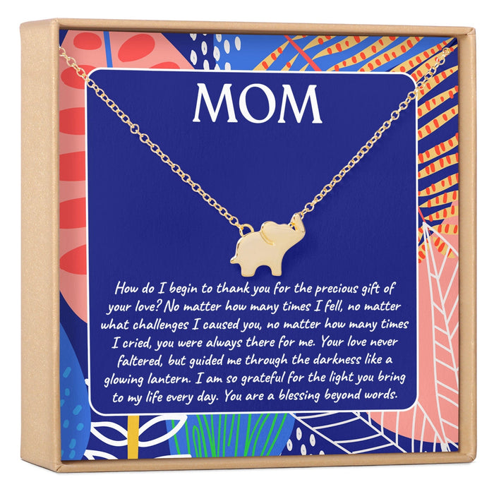 Mom Elephant Pendant Necklace by Dear Ava