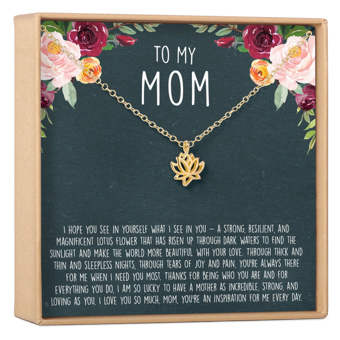 Mom Lotus Necklace by Dear Ava