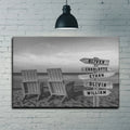 Monochrome Beach Name Sign by Tailored Canvases