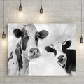 Monochrome Holstein Cows Canvas Wall Art by Tailored Canvases