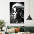 Monochrome Serene Woman Wall Art by Tailored Canvases