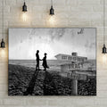 Monochrome Sunset Couple Sign by Tailored Canvases