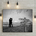 Monochrome Sunset Couple Sign by Tailored Canvases