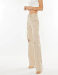 Montana Ultra High Rise 90's Flare - Taupe by Boutique 23