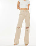 Montana Ultra High Rise 90's Flare - Taupe by Boutique 23
