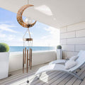 Moon Crackle Glass Ball Wind Chimes Solar Wind Chimes by DailySale