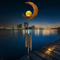 Moon Crackle Glass Ball Wind Chimes Solar Wind Chimes by DailySale