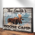 Moose Camp Sign by Tailored Canvases