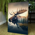 Moose Double Exposure Wall Art by Tailored Canvases