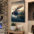Moose Double Exposure Wall Art by Tailored Canvases